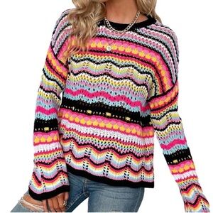 Colorful Striped Women's Sweater